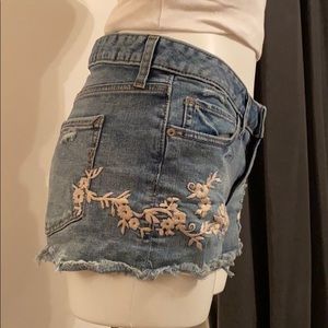 Express Embroidered Denim Shorts